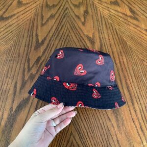 Keith Haring Unisex Reversible Bucket Hat Black White Red